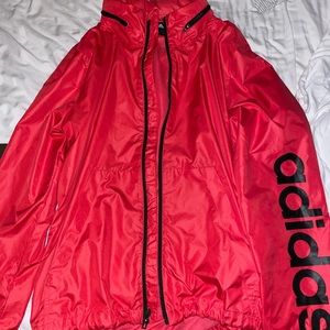 Red Adidas Windbreaker